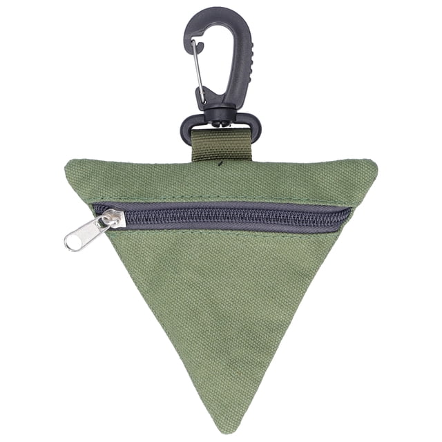 Portable Coin Purse Oxford Cloth Outdoor Triangular Money Key Storage Waist Bag with BuckleGreen