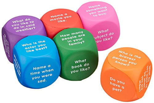 Learning Resources Conversation Cubes, Social Emotional Learning, Assorted Colors, 6 Pieces (LER7300)