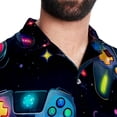 thumbnail image 5 of Game Controller Men's Short Sleeve Button Down Casual Beach Printed Shirts, 5 of 6