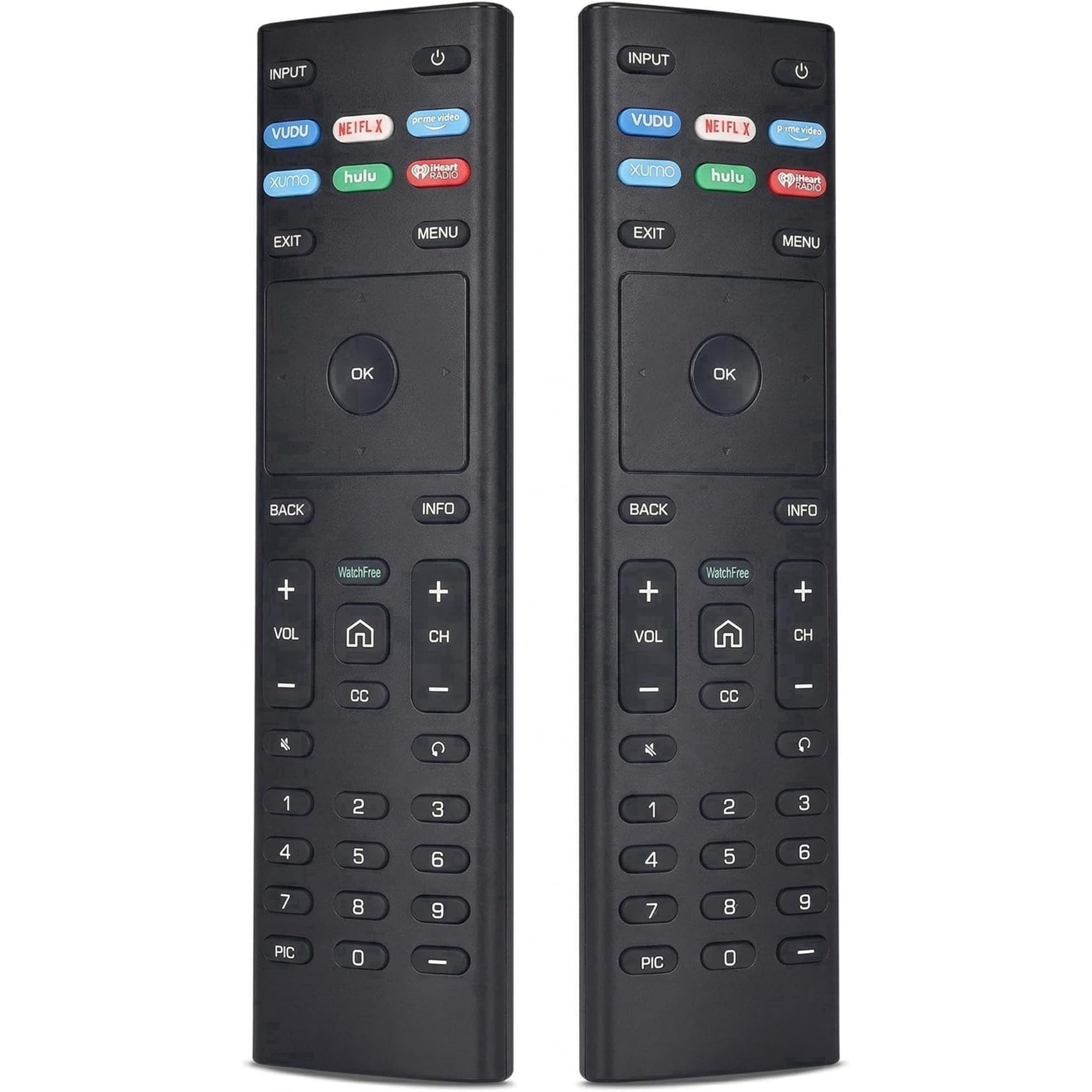 Replacement for VIZIO smart TV remotes, compatible with VIZIO universal remote replacement XRT136 [2-pack]