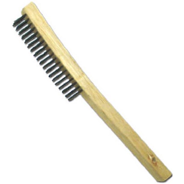 01711 Curved Long Handle Wire Brush With Scraper