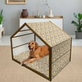 thumbnail image 2 of Steampunk Pet House, Machinery Pattern with Various Technical and Industrial Elements in Flat Style, Outdoor & Indoor Portable Dog Kennel with Pillow and Cover, 5 Sizes, Multicolor, by Ambesonne, 2 of 4
