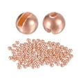 thumbnail image 1 of Uxcell Cuentas de Tungsteno de 2mm de Diámetro para Atar Moscas [150PCS] - Bola de Cabeza Ranurada - [#18-20 - Tono Cobre] Materiales para Pesca con Mosca que Hundan Más Profundo, 1 of 1