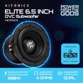 thumbnail image 2 of Hifonics ELITE 6.5” Car Mount Subwoofer Dual Voice Coil Car Audio Speaker, 600 Watt, Black, 2 of 11