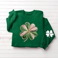 thumbnail image 5 of Zedker St Patricks Day Shamrock Sweatshirt for Women Long Sleeve Crewneck Shirts Y2k Casual Cute Graphic Pullover Tops, 5 of 5