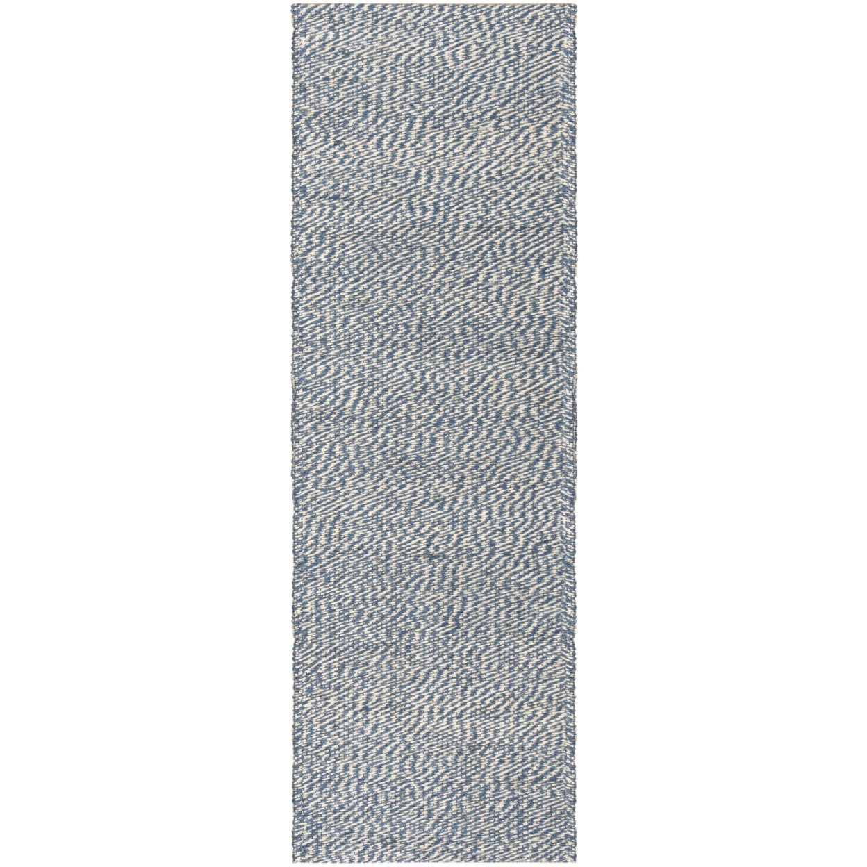 SAFAVIEH Natural Fiber Lars Braided Jute Runner Rug, Blue/Ivory, 2'6" x 8'