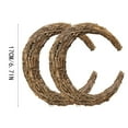 thumbnail image 2 of Moon Shape Rattan Wreath Handmade Vine Branch Wreath For Crafts Hanging Decor DIY Frame For Front Door Wicker Wreath Round Branch Rattan Wreath, 2 of 4