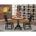 thumbnail image 5 of East West Furniture Dublin 5-piece Dining Set with Wood Chairs in Cherry, 5 of 5