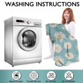 thumbnail image 6 of Teal Daisy Flower Golden Centers Pattern Wearable Oversized Blanket,Wearable Blanket Hoodie for Adults,Cozy Hooded Blankets with Super Pockets,Super Warm Fuzzy Pullover for Women & Men, 6 of 6