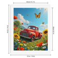 thumbnail image 2 of Paint By Numbers Kit for Adults Beginner - Red Truck Flowers Butterflies Meadow DIY Canvas Painting Kits for Adults, Frameless Paint By Number for Adults for Home Wall Decor 16x20 Inch, 2 of 7
