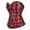 Dark Red, variant on Burlesque Womens Rockabilly Christmas Print Bustier Corset Top Black 2XL