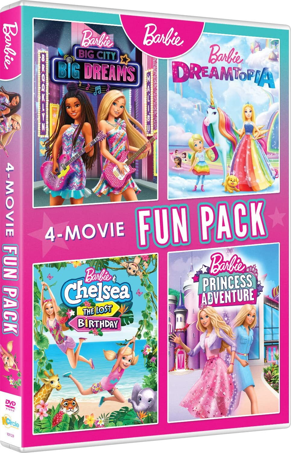Barbie DVD Lot Of 4 Movies Tested