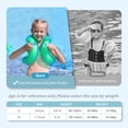 thumbnail image 6 of Floaties Swim Vest for Kids,Portable Inflatable Pool Floats Swimming Ring with Adjustable Safety Buckle, Double Surround Air Bag,Child 33-50 lbs,Green, 6 of 7