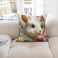 thumbnail image 6 of Easter Bunny Throw Pillow Covers 18x18 Set of 2,Butterfly Floral Decorative Pillowcases for Sofa Couch Living Room, 6 of 6