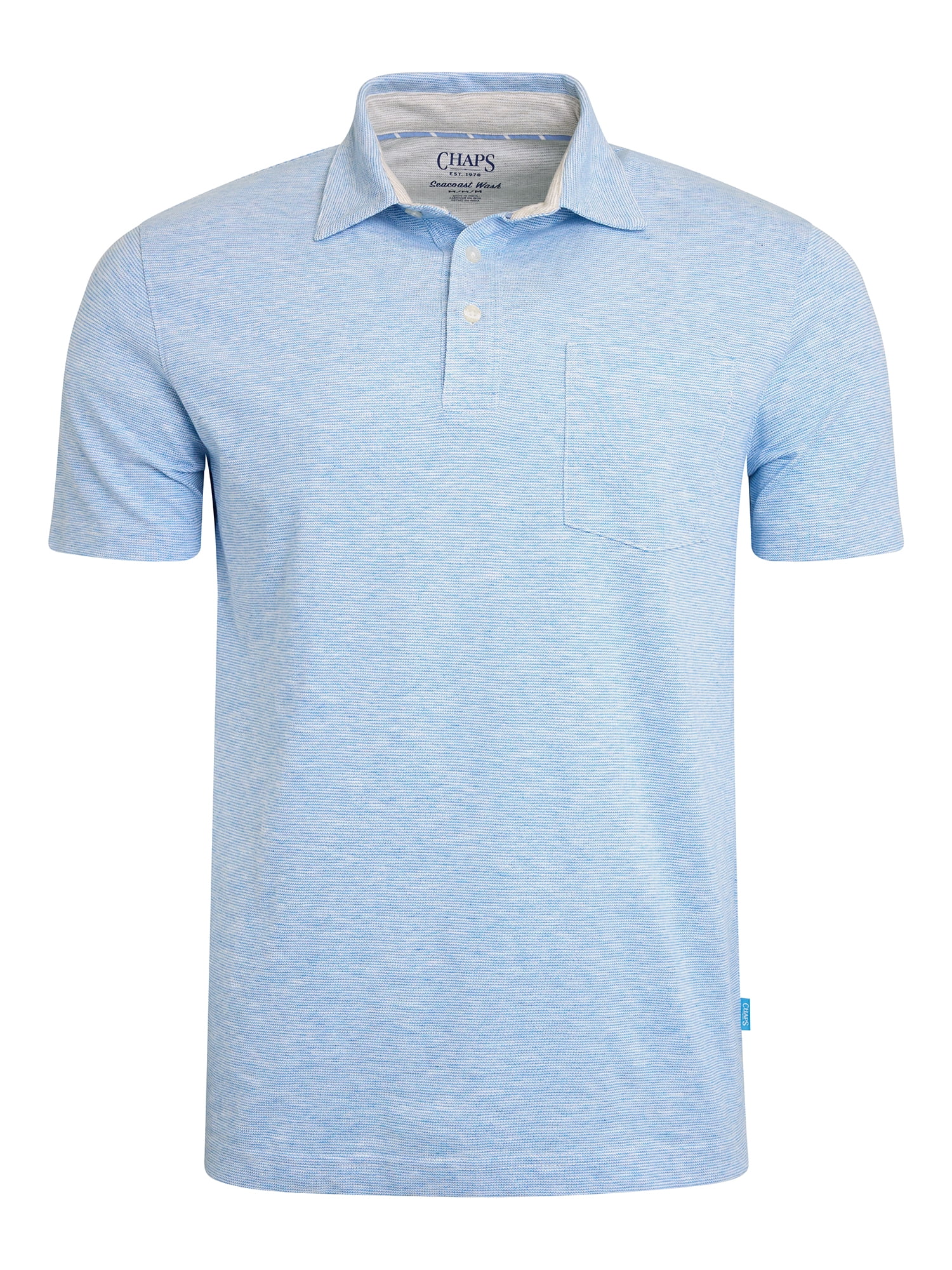 Chaps Men's and Big Men's Harbor Side Slub Short Sleeve Polo Shirt, Sizes S-3XL