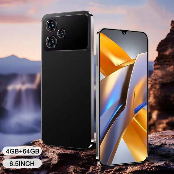 Unlocked Global Android Smartphone 6.5''Screen 4 64GB Fingerprint Unlock 4800Mah