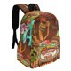 thumbnail image 2 of Tren de Dinosaurios-theme Backpack, Campus style schoolbag Bookbag with Adjustable Shoulder Straps And Large Zip Compartment, Unisex Travel Bags.42x30x15cm, 2 of 6