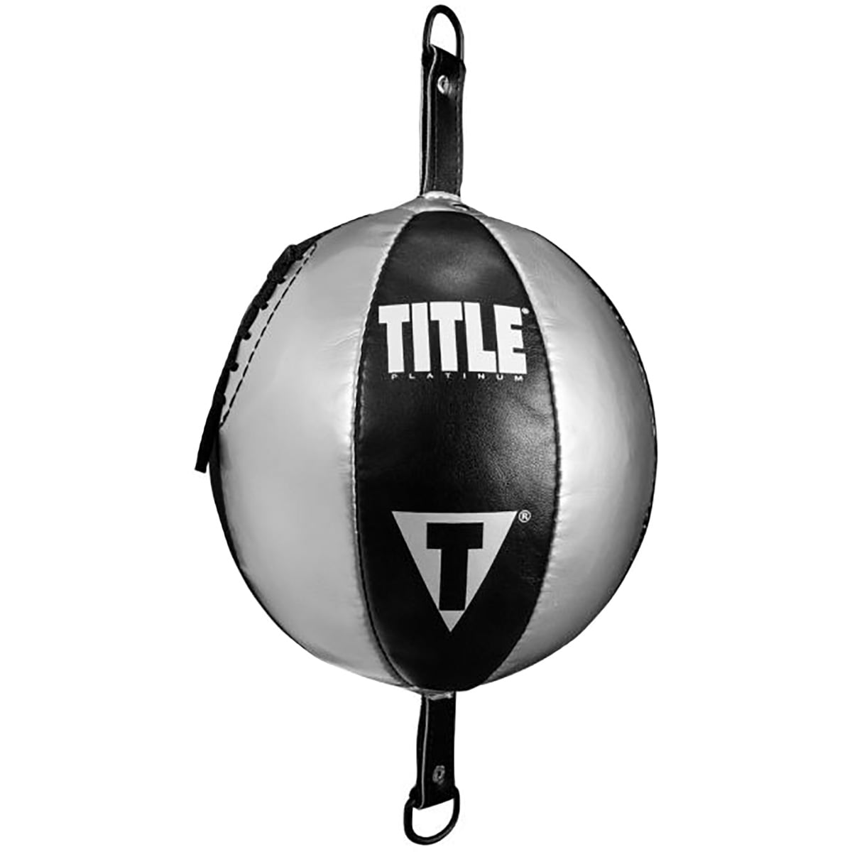 Title Boxing Retro Style Leather Double End Bag with Cables 