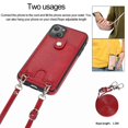 thumbnail image 3 of Crossbody Wallet Case for Apple iPhone 15,Decase Premium PU Leather Back Flip Wallet Cover With Detachable Lanyard Strap Shockproof Phone Shell,for Apple iPhone 15 - Red, 3 of 8
