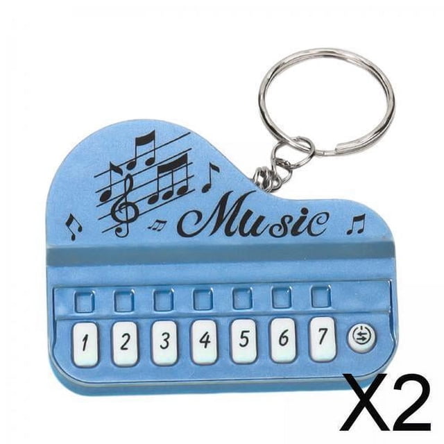 2x Pequeño Teclado Electrónico Llavero Micro Accesorios para Piano Trabajo Real Mini Llavero para Profesores Amantes de La Música 2 piezas