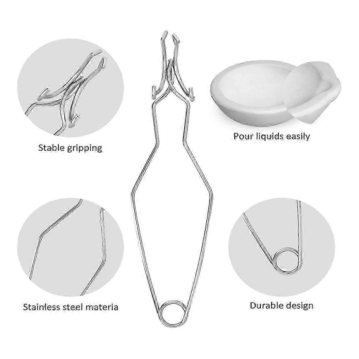 6Pcs Ceramic Quartz Crucible Kit for Metal Melting & Casting