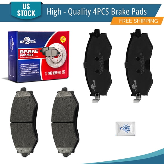 YXPCARS 4PCS Brake Pads(D485), Front Ceramic Pads for Nissan Sentra 240SX Stanza Kia Magentis Optima Infiniti G20