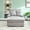 Gray, variant on Corduroy Sofa with Built - in Cup Holder and High - Back Support / Suitable for Watching Movies
