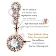 thumbnail image 5 of 316L Surgical Steel Belly Button Rings Clear Navel Rings Belly Rings Belly Piercing, 5 of 5