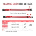 thumbnail image 4 of MASBRILL Flashing Light LED Dog Collars Waterproof with Rechargeable Adjustable Glowing Flash Dog Collar Night Safety Light up Dog Collar for Small/Medium/Large Dog Collar Red-S, 4 of 7