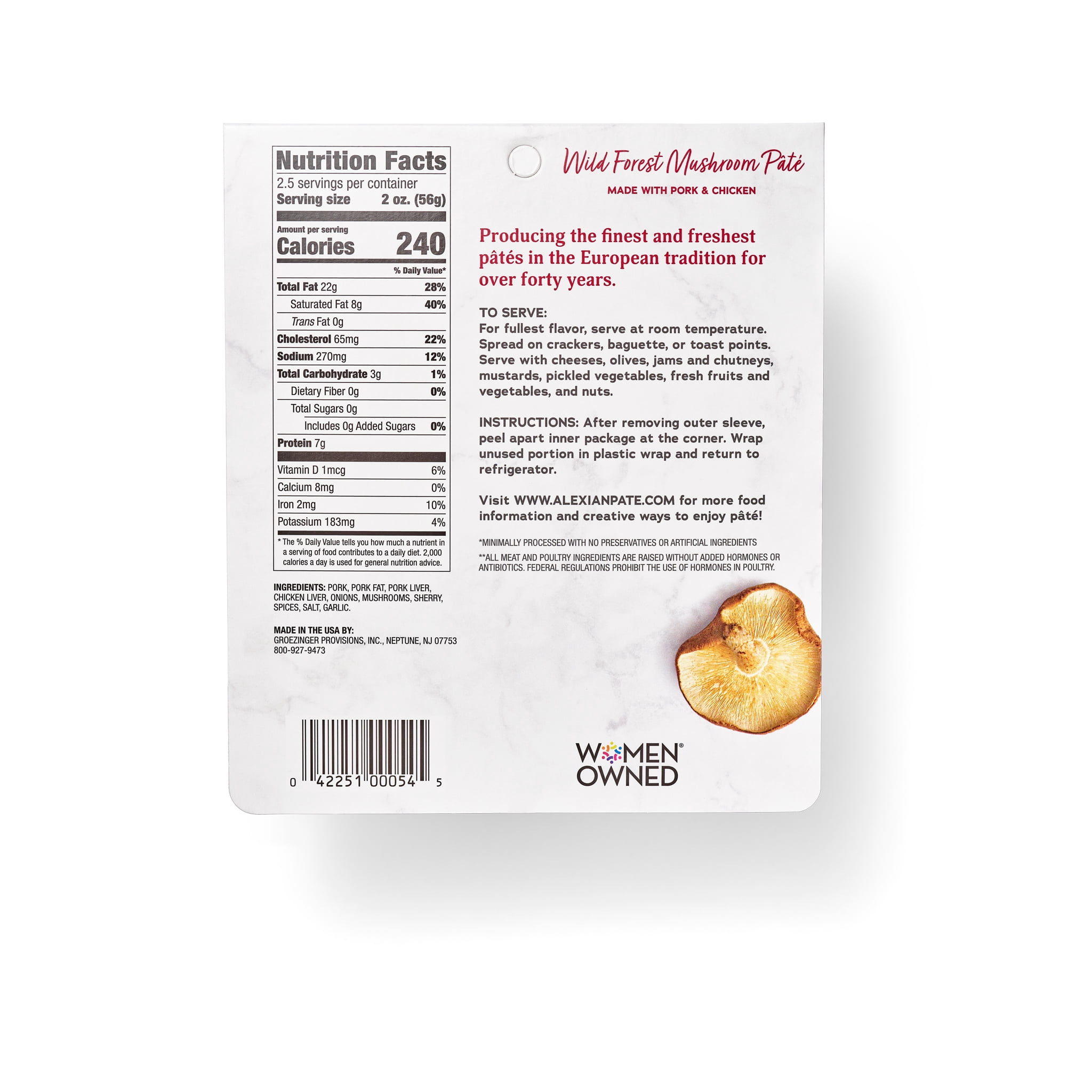 Alexian Forest Mushroom Pate, 5 oz, 6 Pack