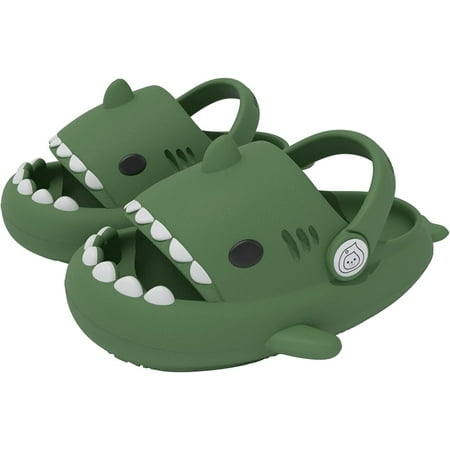 

ChayChax Boys Girl Cloud Shark Slides Non-Slip Novelty Open Toe Sandals Extremely Comfy Cushioned Thick Sole Cute Cartoon Shower Slippers Indoor & Outdoor