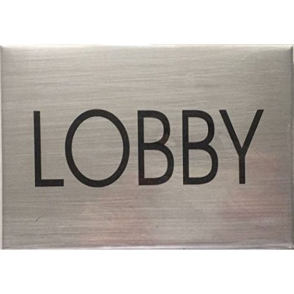 LOBBY FLOOR SIGN (BRUSHED ALUMINUM)