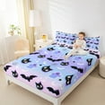 thumbnail image 4 of jejeloiu Cartoon Ghost Cat Full Size Sheets,Halloween Spooky Bats Bed Sheets,Pink Purple Blue Ombre Sheet Sets For Girls,Breathable Bedroom Decoration,4-Piece, 4 of 7