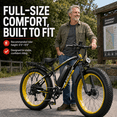 thumbnail image 6 of EOEOTWO 750W Peak Fat Tire Electric Bike for Adults - 28 MPH Fast Cruiser, 60-Mile Range, 48V 15Ah Battery 26" All-Terrain E-Bike Mountain Bicycle,UL 2849, 6 of 12
