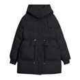 thumbnail image 4 of Wiyuqeen Womens Hooded Quilted Coats Warm Solid Puffer Jacket Thick Mid-Length Padded Outerwear with Pockets Winter Heavyweight Clothes, 4 of 6