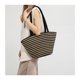 thumbnail image 4 of Granjero Gordo Bolso de mano tejido y bolsas de cosméticos, bolso de mano tejido elegante de playa de verano, bolso de hombro de 17,91 x 4,13 x 9,84 pulgadas (estilo D), 4 of 5