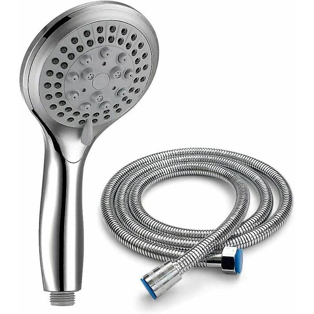 Cabeza de ducha con manguera de 1,5 m, 5 modos universales, ducha de mano cromada y ducha de mano flexible, ducha de mano de baño de alta presión