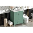 thumbnail image 5 of 24'' Green Vanity with Ceramic Sink for Bathroom | Multifunctional Storage Solution | Quality Solid Wood and MDF Materials | Resolves the Issue of Limited Bathroom Storage, 5 of 7