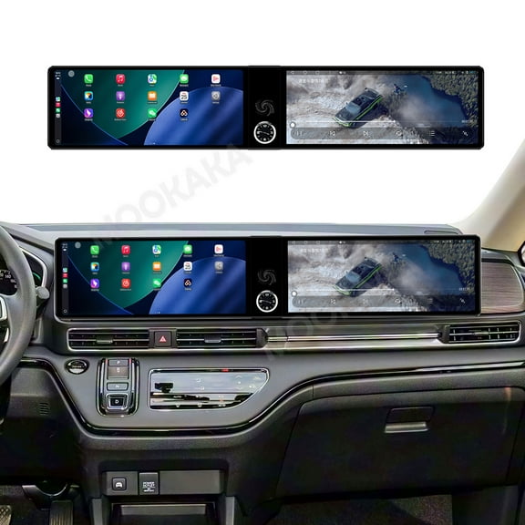 MOOKAKA 12.3 12.3" Smart Display Car Radio Audio Media Player for Honda Odyssey 2022 2023 2024 2025 Universal Navigation GPS Upgrade Headunit Android Replacement HD Screen Carplay Accessories