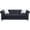 Black, variant on Raisa 83" Black Velvet 3-Seater Sofa With 2-Throw Pillow