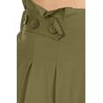 thumbnail image 5 of Women's Basic Wide Leg Elastic Waistband Button Detailing Pants, 5 of 5