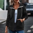 thumbnail image 2 of QQZ Oversized Zip Up Sweatshirt Women, Long Sleeve Hooded Cardigan Sweaters For Women, Lightweight Cardigans For Women Trendy, Fall Travel Business Casual Daily Outfits, 2 of 9