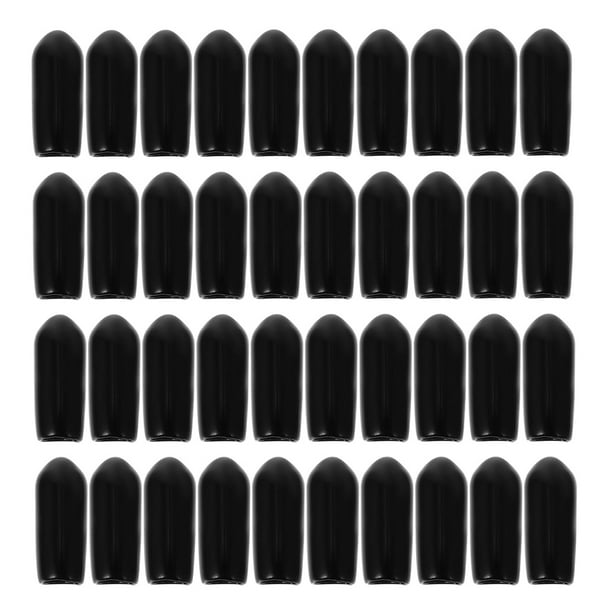 100pcs Cinta del cabello Tapas de extremo de pelo Cubiertas de cierre de cabello Cubiertas Tapas de tubo de goma para la cabeza