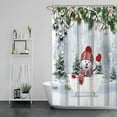 thumbnail image 4 of Christmas Shower Curtain, Funny Kids Shower Curtain Set, Shower Curtains for Bathroom, White Shower Curtain Sets, Bathroom Curtains Shower Set for Christmas Bathroom Decor 72"X72", 4 of 15