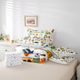 thumbnail image 6 of Catabedysis Cartoon Camping 7-Piece Twin Bedding For Girls,Wildlife Camper Pattern Bedding Comforter Set,Multicolor,Colorful Stars Reversible, 6 of 7
