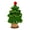 Green, variant on Green Hand-Knitted Wool Christmas Tree, Realistic Mini Tree With Wood Base, Red Pompom Decor, 26Cm Height, Holiday Gift