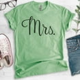 thumbnail image 2 of Mrs Shirt, Unisex Women's Shirt, Wife Shirt, Engaged Shirt, Engagement Shirt, Wedding Shirt, Heather Apple Green, Small, 2 of 6