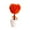 Orange, variant on FTsdfkl Artificial Heart-Shaped Topiary Tree, Flower Ball Bonsai, Colorful Potted with White Pot, for Home, Office & Wedding Decor