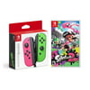 Nintendo Switch Joy-Con (L/R) - Neon Pink/Neon Green, Splatoon 2 - Nintendo Switch (Game Disc), Console Not Included