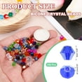 thumbnail image 2 of Uxcell 250pcs 6mm Bicone Glass Crystal Beads, Faceted Beads Blue, 2 of 5